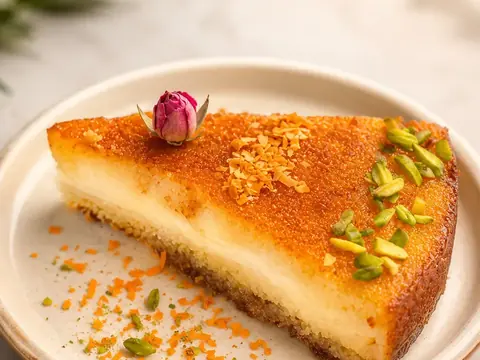 بسبوسة بالقشطة
